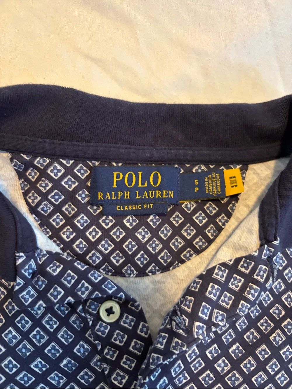 Ralph Lauren Polo Boys’ Navy Short Sleeve Shirt Size Small